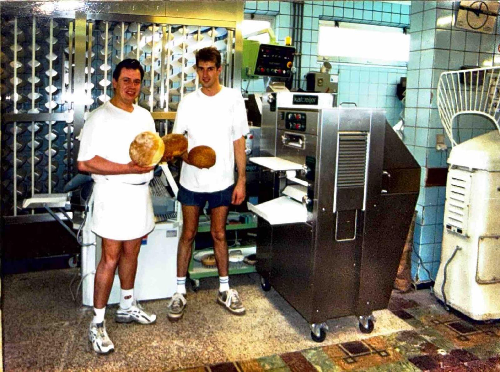 Bert Van Rompay en Gunther Wouters in de oude bakkerij