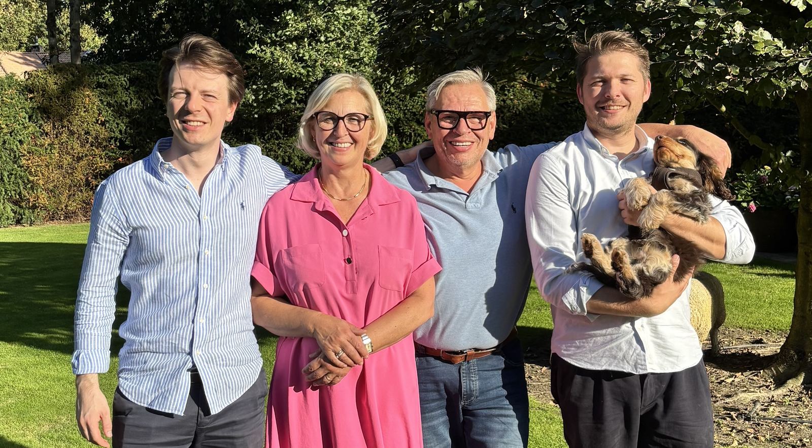 Florian, Peggy, Bert, Arnaud en George